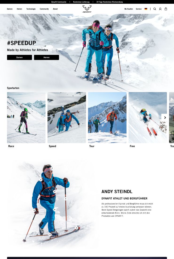 Dynafit - Lead UX | UI Designer